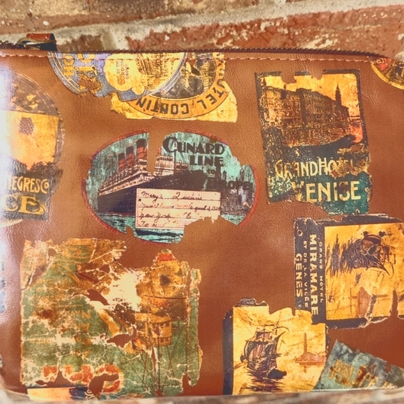 Patricia Nash Travel Sticker Cassini Wristlet